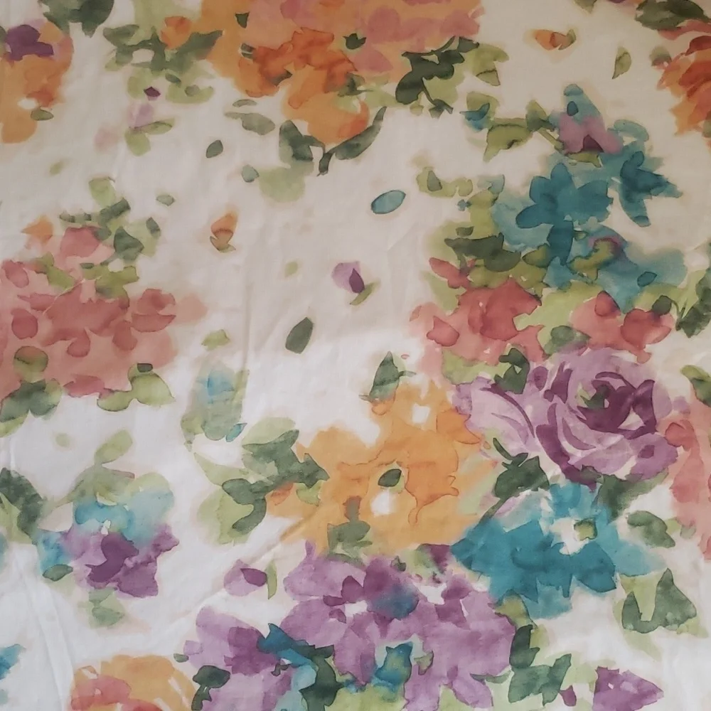 Lucky Brand floral multicolor watercolor King size duvet cover